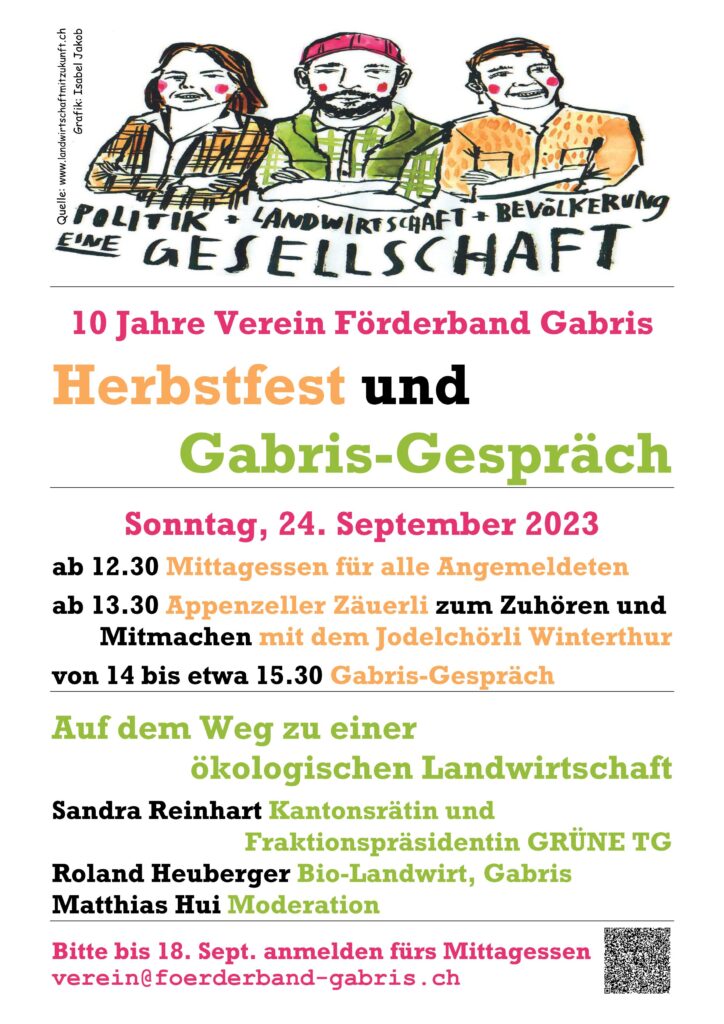 Flyer Herbstfest und Gabris-Gespräch 2023